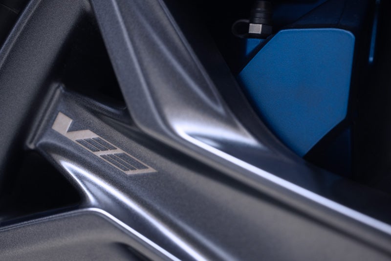 Close-up of the 2026 OPTIQ-V Brembo Performance Front Brakes | Cadillac of Marion in Marion IL